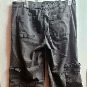Ladies Cargo Work Pants in Dark Gray - Sturdy Pocket Utility